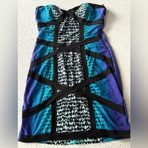 RAMPAGE Strapless Printed DRESS - Size M